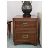 Vintage End Table with 2 Drawers by Hekman