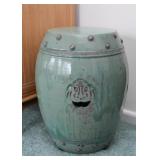 Vintage Chinese Celadon Garden Stool, 1970