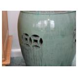 Vintage Chinese Celadon Garden Stool, 1970