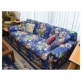 Blue Floral Sofa