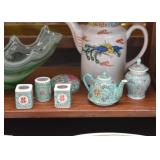 Miniature Chinese Tea Pot & Accessories