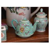 Miniature Chinese Tea Pot & Accessories