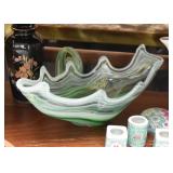 Vintage Art Glass Centerpiece Bowl (Swung Glass)