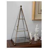 Vintage Brass & Glass Display Case (Pyramid)