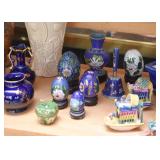 Chinese Cloisonne Eggs & Miniatures