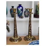 Tall Brass Candlesticks / Candle Holders