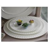 Serving Platters, Miniature Porcelain Flowers