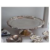 Silver Plate Pedestal Cake / Dessert Server