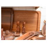 Vintage Teak / Wood Platters, Bowls, Serving Pieces, Etc.