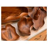 Vintage Teak / Wood Platters, Bowls, Serving Pieces, Etc.