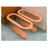 Pair of Wooden Magazine Racks