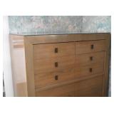 Mid-Century Highboy Chest of Drawers / Dresser by Albert (Approx. 40" L x 19.5" W x 44" H)