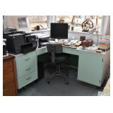 Vintage Corner Office Desk