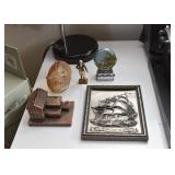 Glass Piggy Bank, Vintage Metal Bank, Wall Hanging, Perpetual Calendar, Etc.