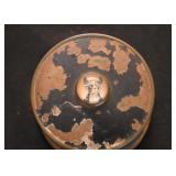 Antique / Vintage Coaster Set (French Bulldog on top)