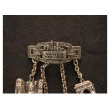 Vintage New York Souvenir Pin with Charms