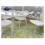 Vintage Garden Dining Set (Glass Top Table & Chairs)