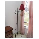 Vintage Iron Floor Lamp (Brass Detail)