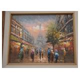 Framed Painting / Artwork (Eiffel Tower)