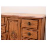 Country Style Chest / Console / Cabinet (Roses)