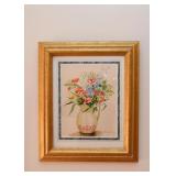 Framed Still Life Watercolor / Artwork, Signed