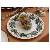 Vintage Platter / Plate (Ivy), Turkey Figurine