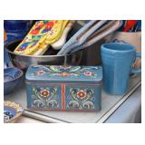 Tins, Mugs, Mixing Bowls, Oven Mitts, Etc.