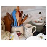 Utensils Holder, Pitcher, Glass Salad Plates, Kitchen Utensils