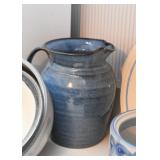 Blue Stoneware Pitcher