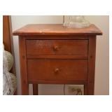 Antique / Vintage Side Table / Nightstand with 2 Drawers