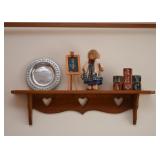 Wooden Heart Wall / Display Shelf