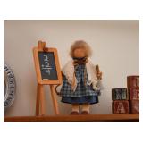 Primitive Style Teacher Doll / Figurine