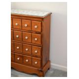 Country Style Chest of Drawers (White Knobs)