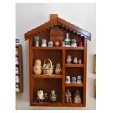 Small Folk Art Display Shelf / Curio, Miniatures