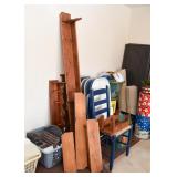 Wooden Wall Shelves, Folding Chairs, Blue Ladderback Chair