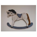 Rocking Hobby Horse Wooden Wall Hanging