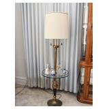 Vintage Floor Lamp Table, Collectible Bells