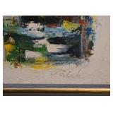 Framed Abstract Artwork / Painting, Signed