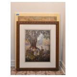 Framed Art Print (Impressionistic Garden Scene)