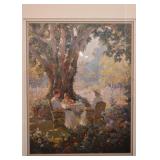 Framed Art Print (Impressionistic Garden Scene)