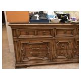 Vintage Lowboy Chest of Drawers with Mirror