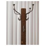 Vintage Oak Coat Rack