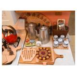 Coffee Percolators, Cutting Boards, Etc.