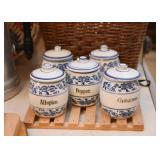 Blue & White Spice Jars