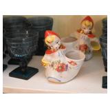 Vintage Little Red Riding Hood Pottery Planters