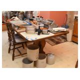 Vintage Wood Kitchen Table with 4 Chairs