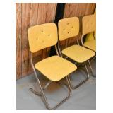 Set of 3 Vintage Kitchenette Chairs (Yellow)