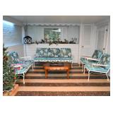Vintage White Iron Porch / Patio Set (Sofa, Loveseat & 2 Chairs)