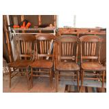 Set of 4 Wooden Spindle Side Chairs