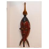 African Mask with Bird (Approx. 26.5" H)